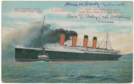 Lot #347 Lusitania: Drury and Foley Postcard - Image 2