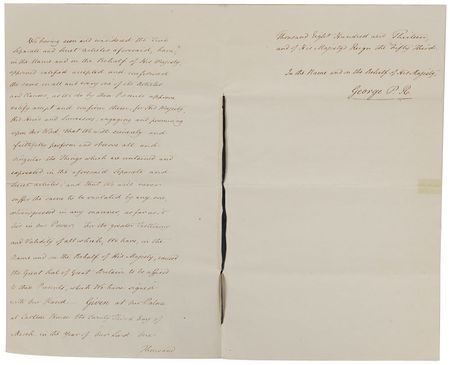 Lot #333 King George IV Signed Document - Image 3