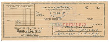 Lot #830 Lucille Ball and Desi Arnaz Check - Image 6