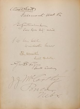 Lot #201 Harris & Ewing Guest Book: One-of-a-kind guest book from Harris & Ewing—a miscellany of notables - Image 2