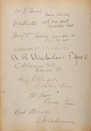 Lot #201 Harris & Ewing Guest Book: One-of-a-kind guest book from Harris & Ewing—a miscellany of notables - Image 3