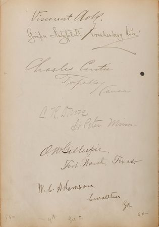 Lot #201 Harris & Ewing Guest Book: One-of-a-kind guest book from Harris & Ewing—a miscellany of notables - Image 4