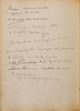 Lot #201 Harris & Ewing Guest Book: One-of-a-kind guest book from Harris & Ewing—a miscellany of notables - Image 18