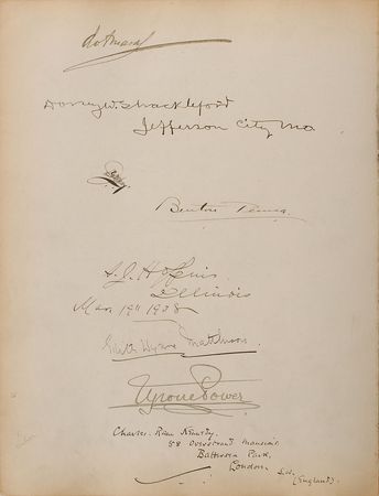 Lot #201 Harris & Ewing Guest Book: One-of-a-kind guest book from Harris & Ewing—a miscellany of notables - Image 20