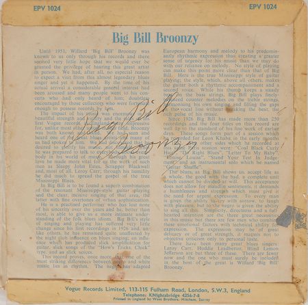 Lot #696 Big Bill Broonzy Album - Image 1