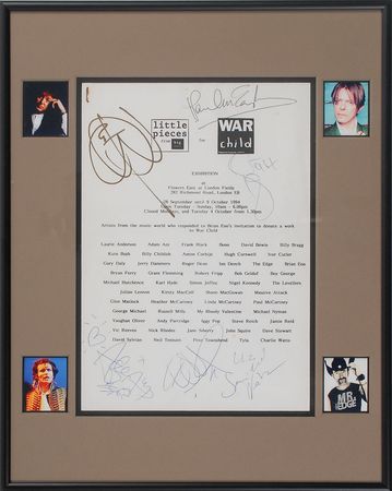 Lot #734 Paul McCartney and David Bowie Charity Page - Image 1