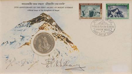 Lot #322 Edmund Hillary and Tenzing Norgay First Day Cover - Image 1