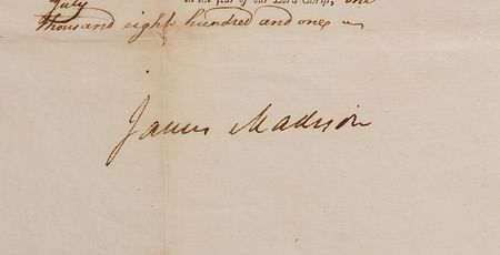 Lot #8 James Madison Signed Document - Image 2
