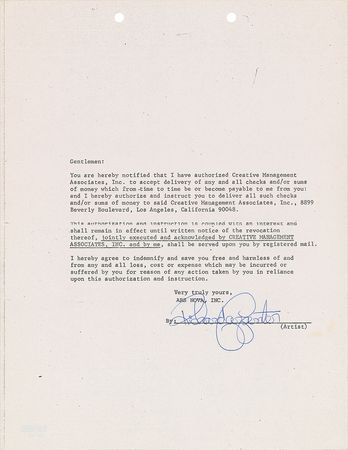 Lot #703 The Carpenters Signed Documents - Image 1