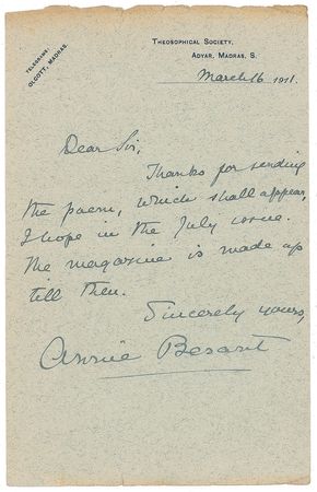 Lot #301 Annie Besant - Image 1