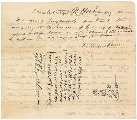 Lot #20 Martin Van Buren Signed Document