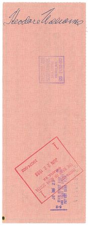 Lot #952 Ted Williams Check - Image 2