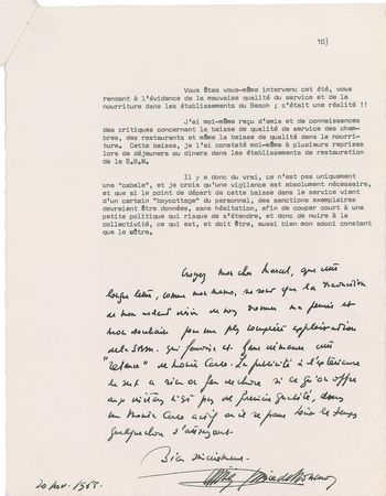 Lot #363 Prince Rainier of Monaco: Extremely long letter from the prince - Image 2