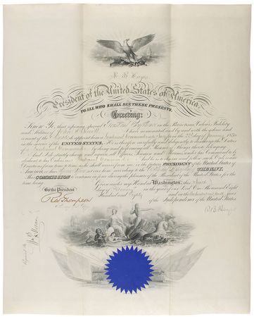 Lot #48 Rutherford B. Hayes Signed Document - Image 1