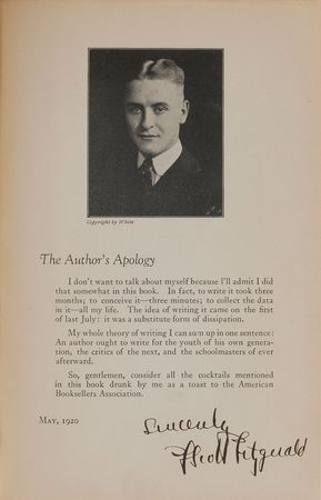 Lot #579 F. Scott Fitzgerald: Rare, stunning signed example of Fitzgerald’s debut novel - Image 1