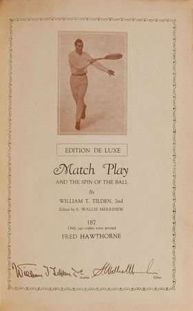 Lot #951 Bill Tilden Book - Image 1