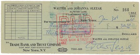 Lot #823 Actors Checks - Image 2