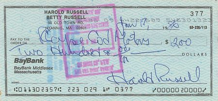 Lot #824 Actors Checks - Image 2