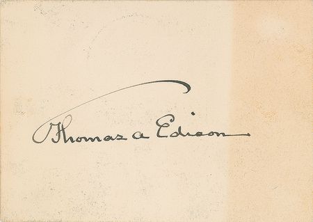 Lot #313 Thomas Edison Signature - Image 1