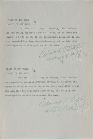 Lot #709 George M. Cohan Signed Documents - Image 1