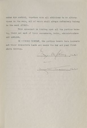 Lot #709 George M. Cohan Signed Documents - Image 2
