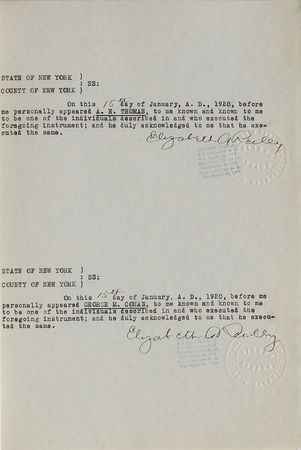 Lot #709 George M. Cohan Signed Documents - Image 3