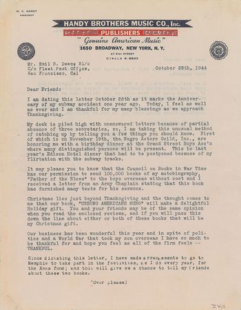 Lot #747 W. C. Handy - Image 1