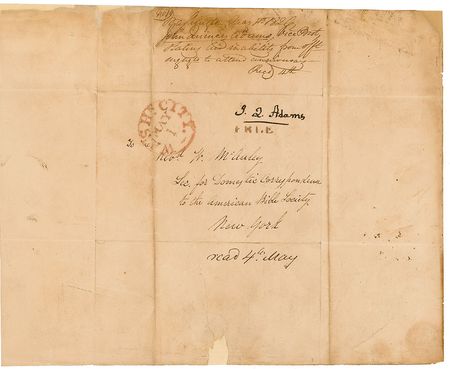 Lot #16 John Quincy Adams Free Frank