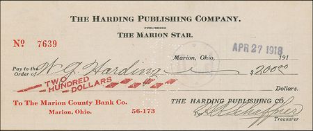 Lot #135 Warren G. Harding - Image 1