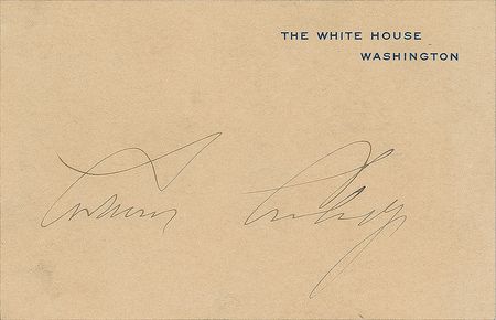 Lot #137 Calvin and Grace Coolidge White House Card and Typed Letter Signed - Image 2