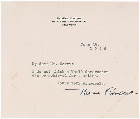 Lot #146 Franklin and Eleanor Roosevelt Signature - Image 2
