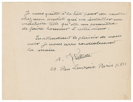 Lot #543 French Artists Handwritten Letters Signed - Image 2