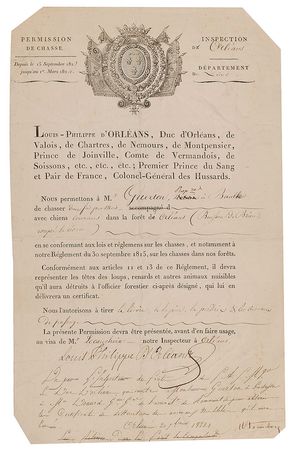Lot #327 King Charles X and King Louis-Philippe Signed Documents - Image 1
