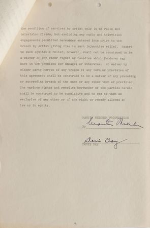 Lot #826 Actresses Signed Documents - Image 4