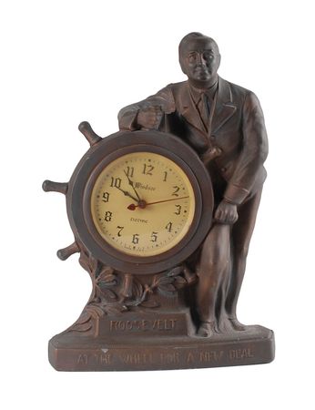 Lot #148 Franklin D. Roosevelt Lamps and Clock - Image 2