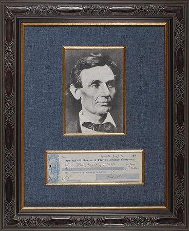 Lot #32 Abraham Lincoln: Lincoln-signed check from early 1860, three months before his Republican nomination - Image 2