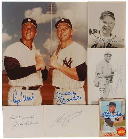Lot #922 Baseball Hall of Famers: Massive Hall of Fame collection, highlighted by Foxx, Clemente, and Mantle?Maris - Image 3