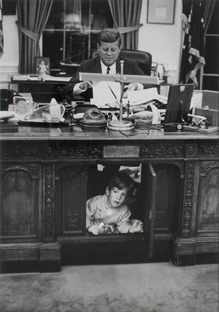 Lot #8056 John F. Kennedy and John Jr. Photograph That Hung at the White House - Image 1