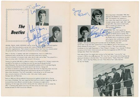 Lot #8240 Beatles Signed Concert Program - Image 1