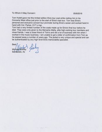 Lot #8270 Elvis Presley VIP Tour Jacket - Image 7