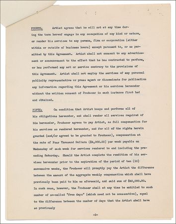 Lot #8123 Gregory Peck Signed Document - Image 3