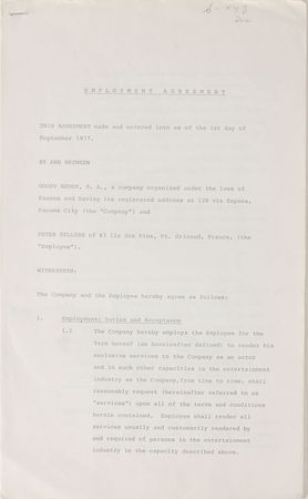Lot #8127 Peter Sellers Signed Document - Image 2