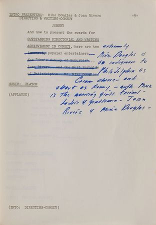 Lot #8108 Johnny Carson’s Hand-Annotated 24th Emmy Awards Script - Image 4