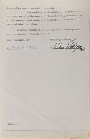 Lot #8126 Robert Redford Signed Document - Image 1