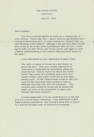 Lot #8020 John F. Kennedy Typed Letter Signed - Image 2
