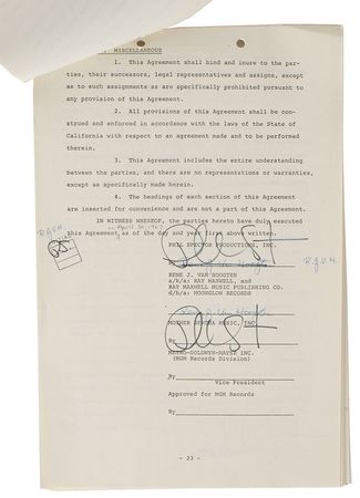 Lot #8350 Phil Spector Signed Document - Image 2