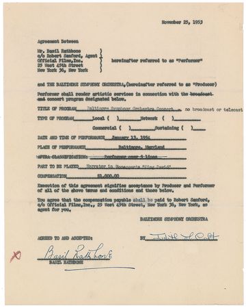 Lot #8125 Basil Rathbone and Nigel Bruce Pair of Signed Items - Image 1