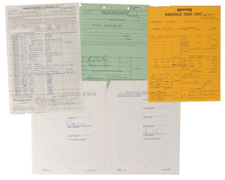 Lot #8313 Beach Boys Set of Five Signed Documents - Image 1