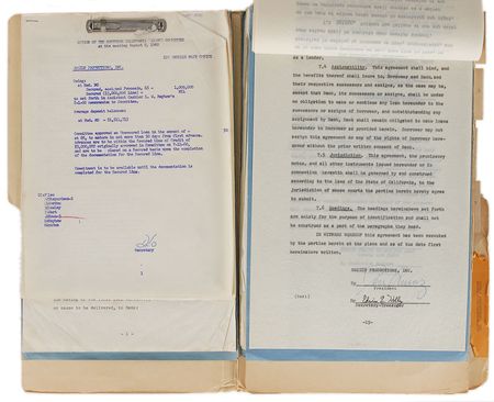 Lot #8104 Desi Arnaz and Desilu Productions Signed Document - Image 1