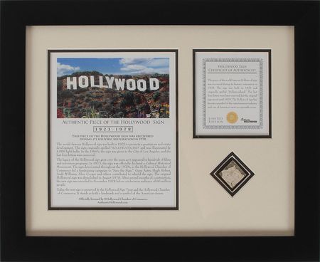 Lot #8182 Hollywood Sign Limited Edition Piece Presentation - Image 1